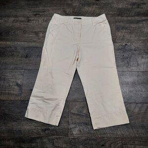 Capri Pants INC Internation Concepts 6 Petite 100% Cotton Butter Cream Preppie